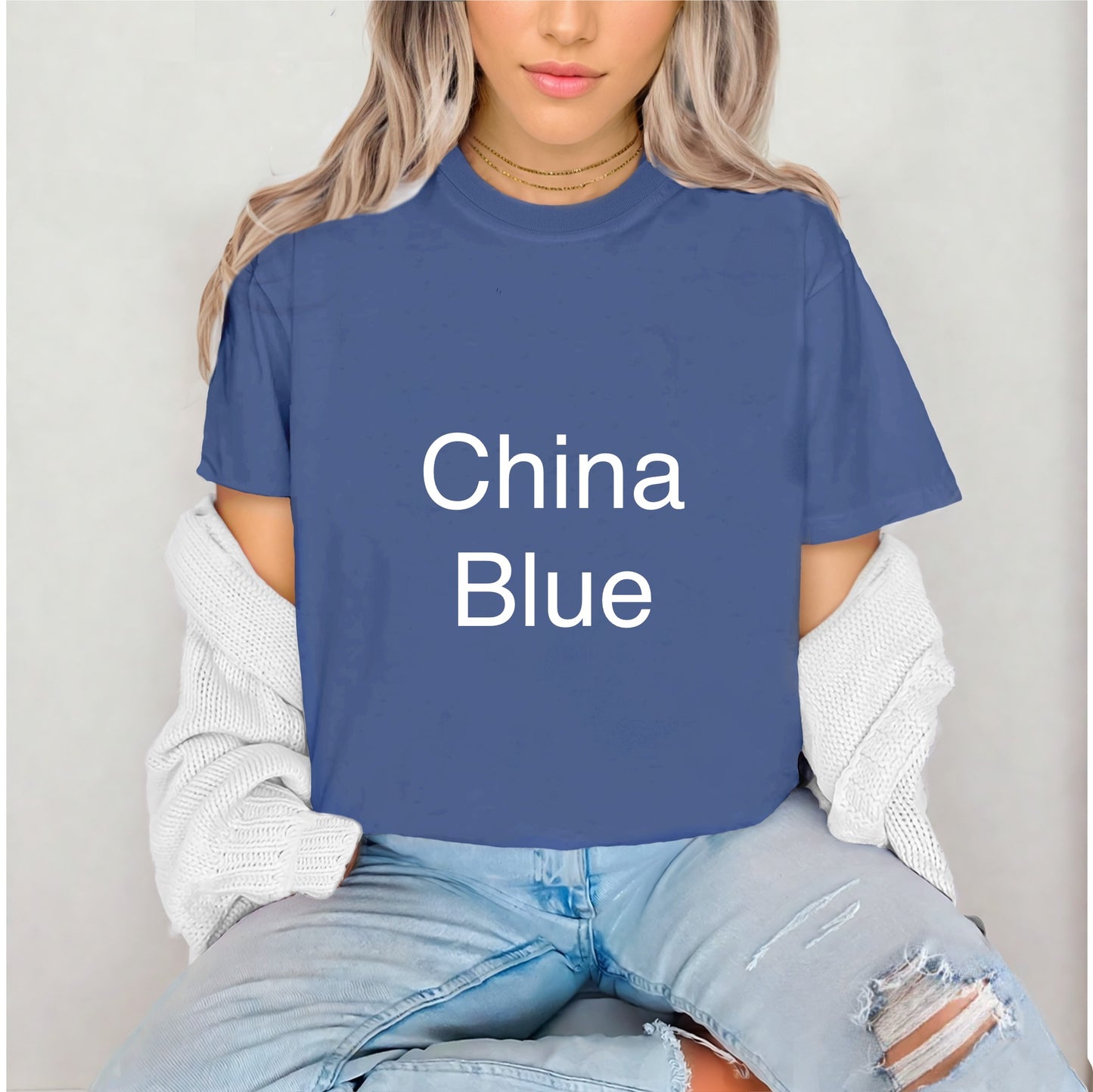 China Blue Comfort Colors T-Shirt