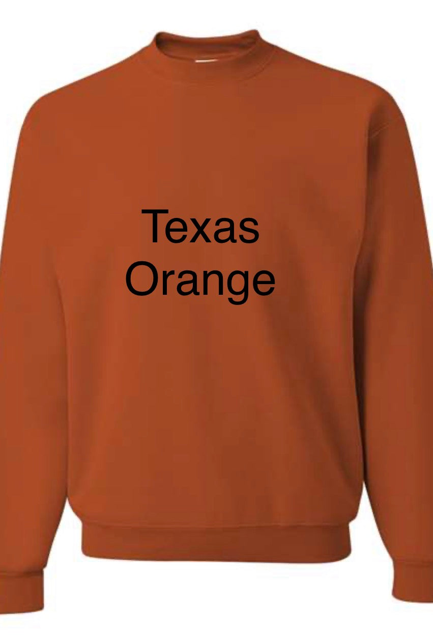 Texas Orange Jerzees Crewneck