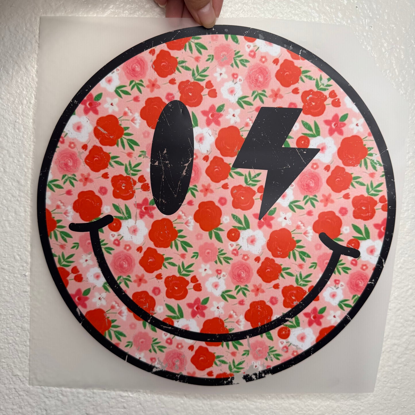 Pink Floral Smiley