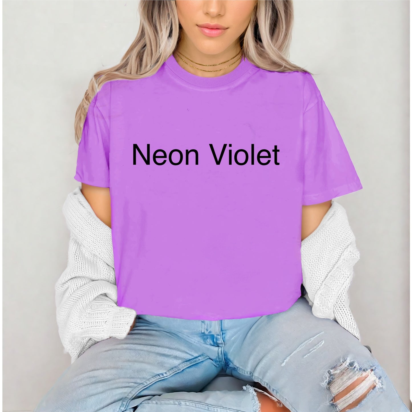 Neon Violet Comfort Colors T-Shirt
