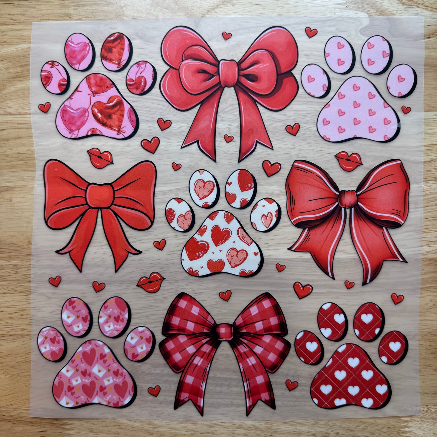 #62 V-day Bow Paws