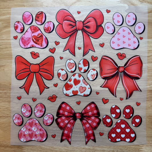 #62 V-day Bow Paws