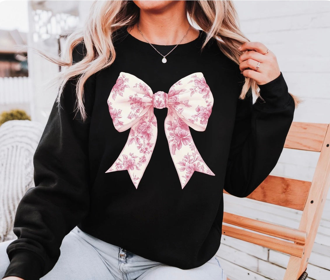 #106 Pink Floral Bow