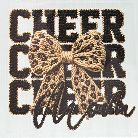 Cheer Mom (leopard bow)