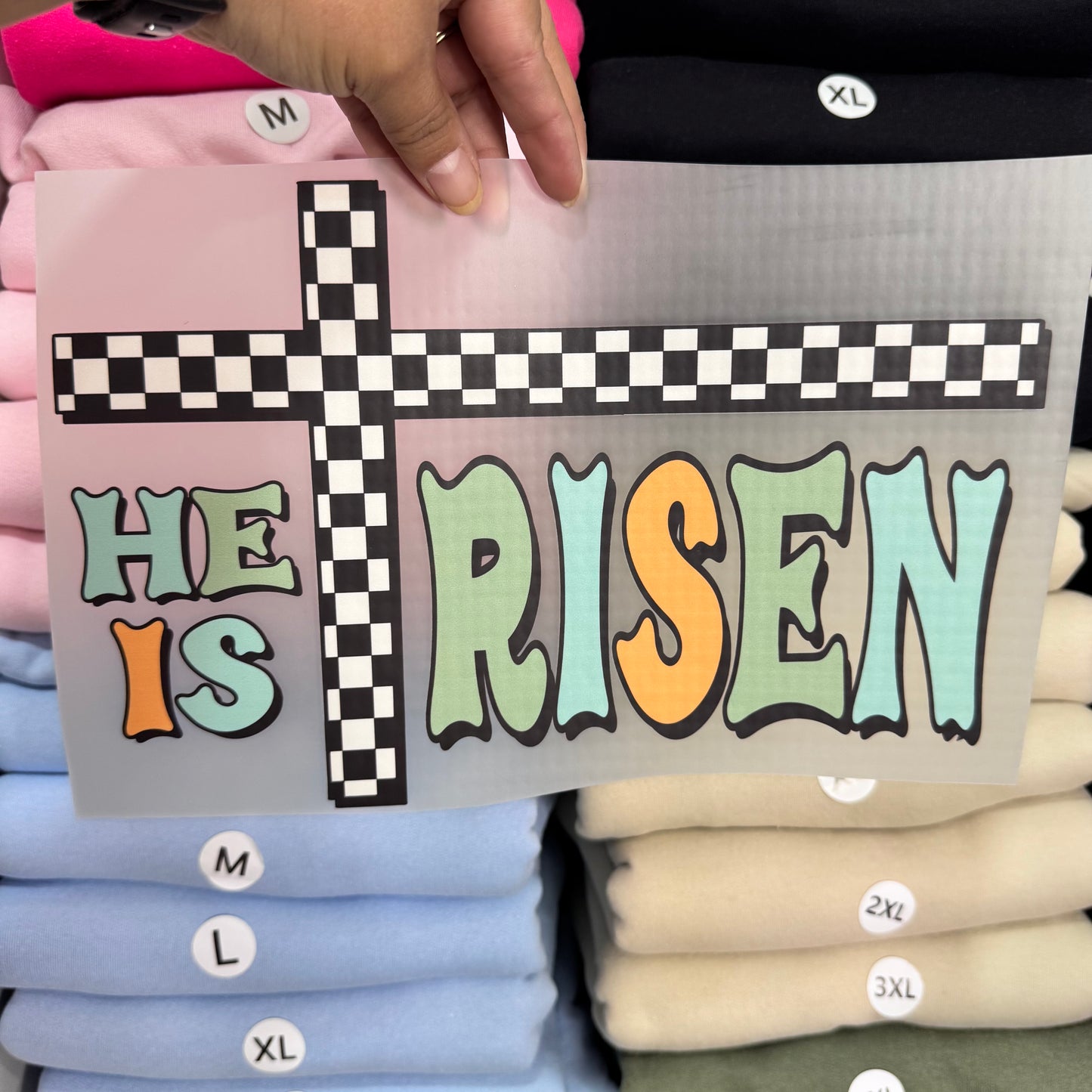 Checkered He is risen