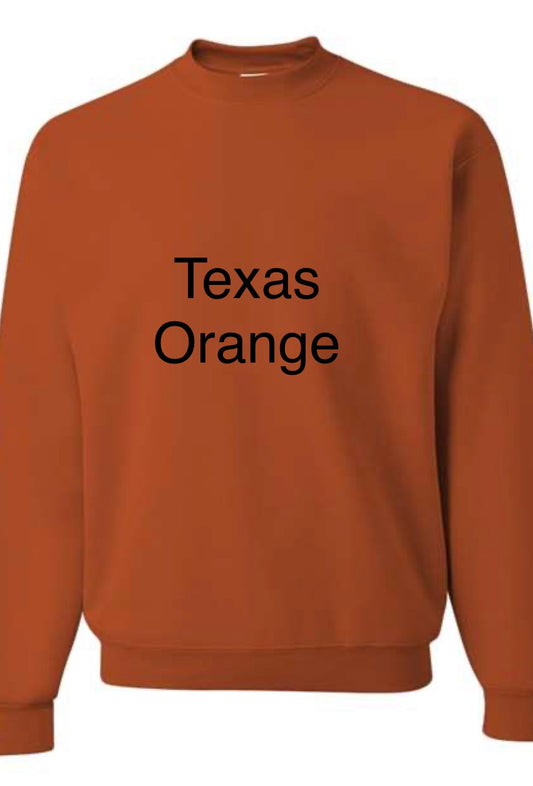 Texas Orange Jerzees Crewneck