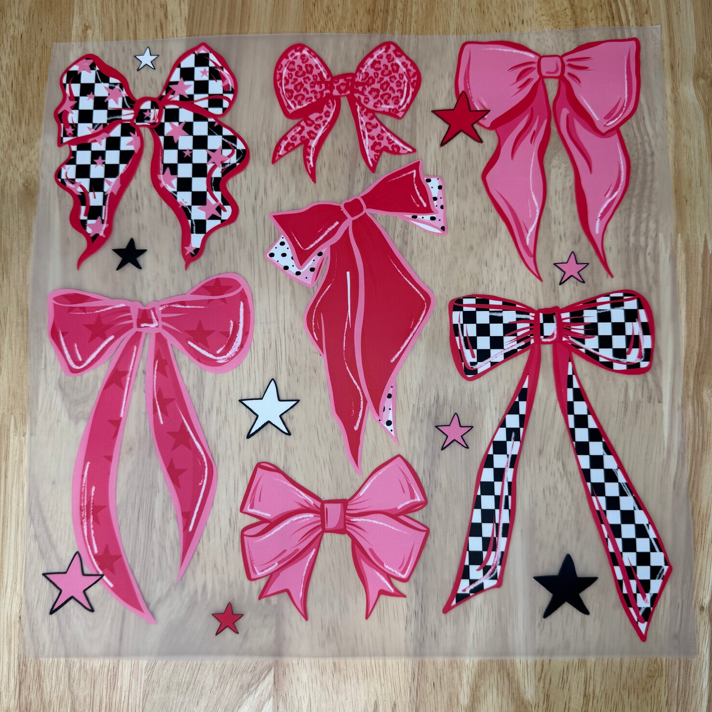 #63 Pink Checker Bows